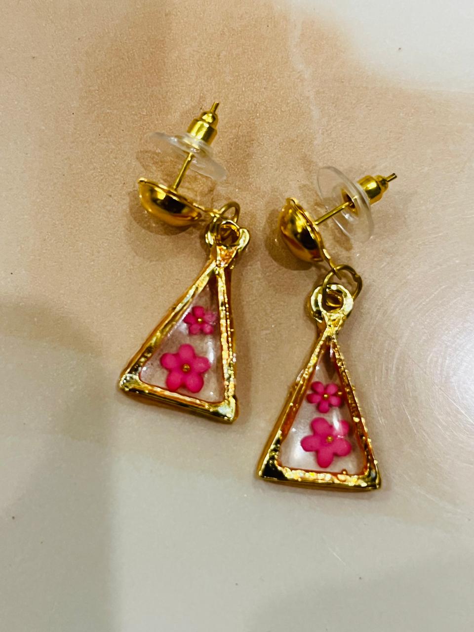 Resin Pendant with Real Flowers