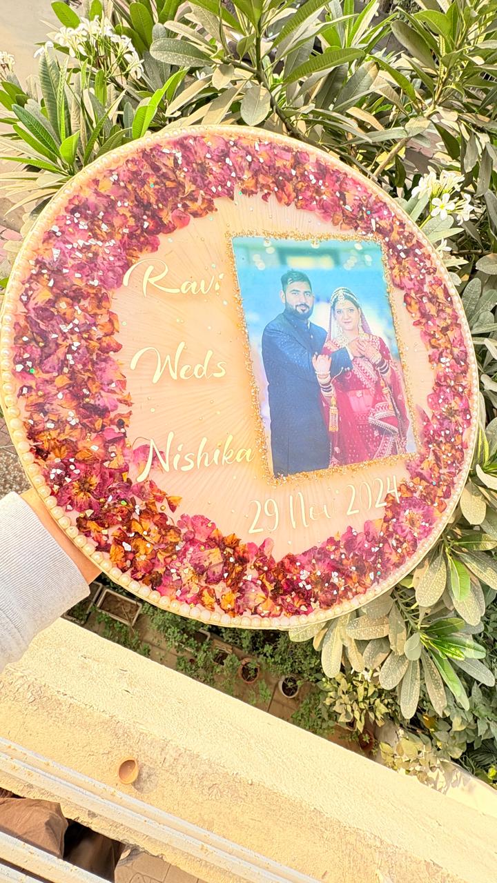 Floral Resin Collage Frame