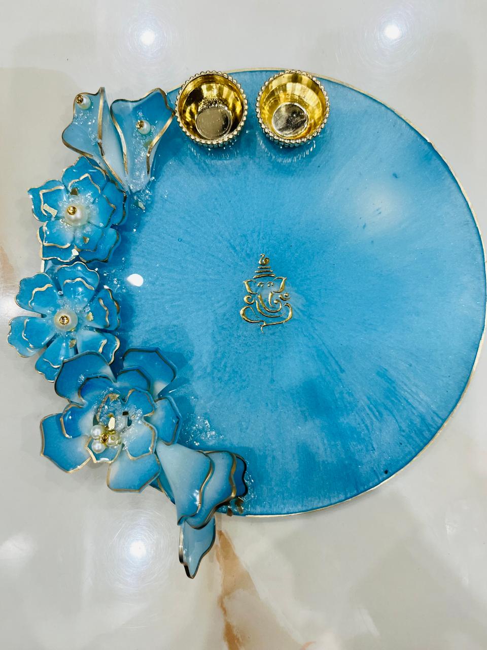 Traditional Resin Pooja Thali