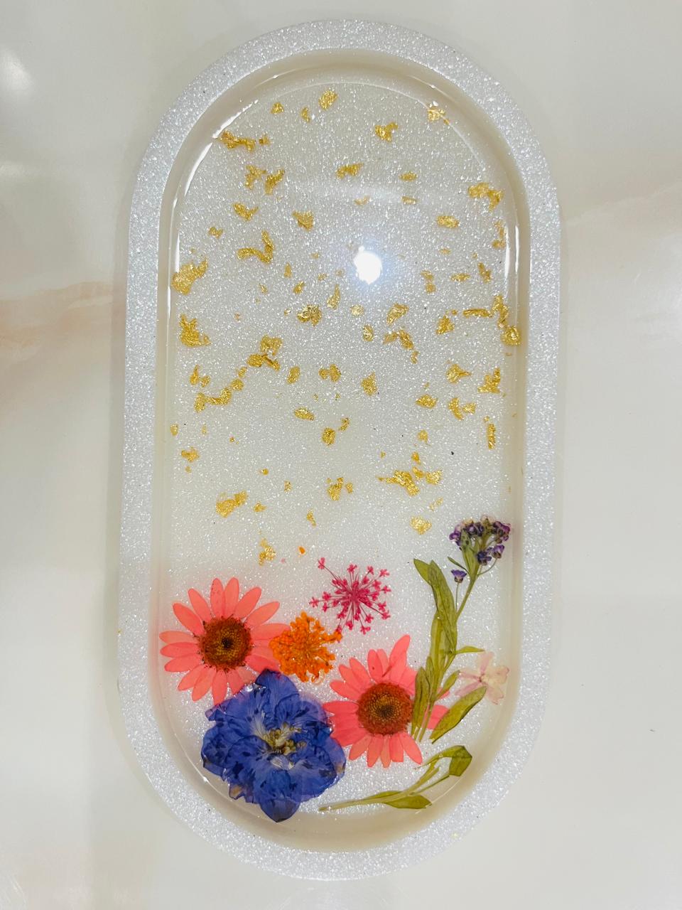 Dried Flower Resin Tray