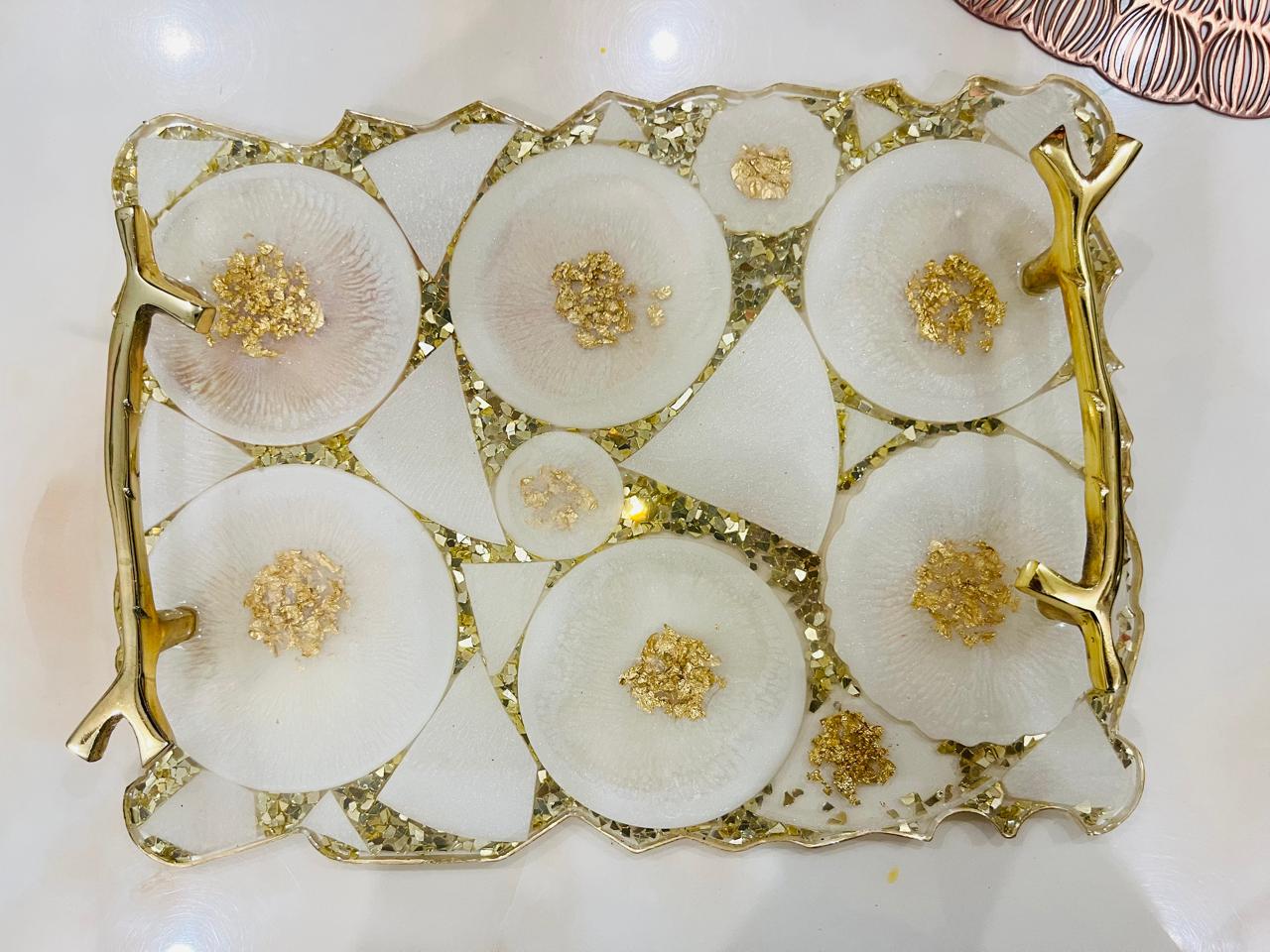 Geode Crystal Resin Tray